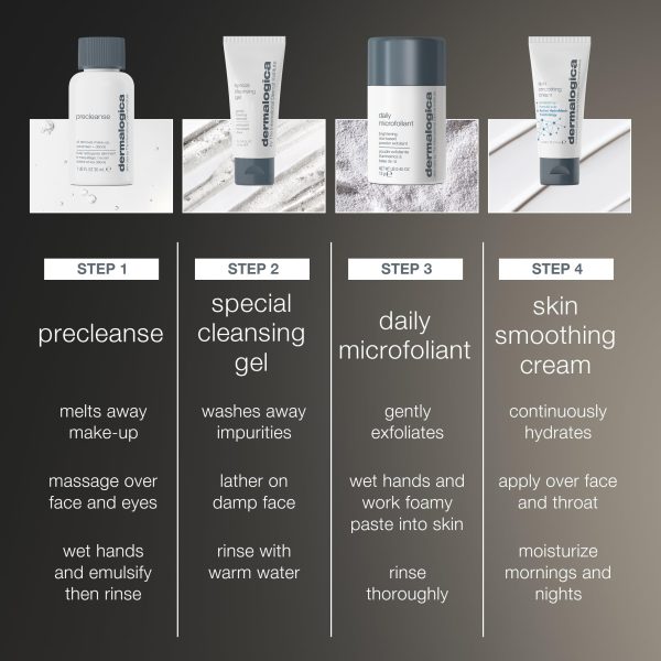 Dermalogica Discover Healthy Skin Kit - Includes: Precleanse, Face Wash, Face Exfoliator, & Moisturizer - Wash Away Impurities To Reveal Glowing Skin - Image 3