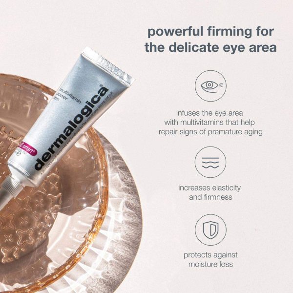 Dermalogica Multivitamin Power Firm Eye Cream with Antioxidant Vitamins, Anti-Aging Wrinkle Firming Under Eye Treatment - Combat Visible Lines Around the Eye Area, 0.5 Oz - Image 4